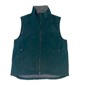 LL Bean Mens Vest Full Zip Fleece Lined Evergreen Green Outdoor Small S